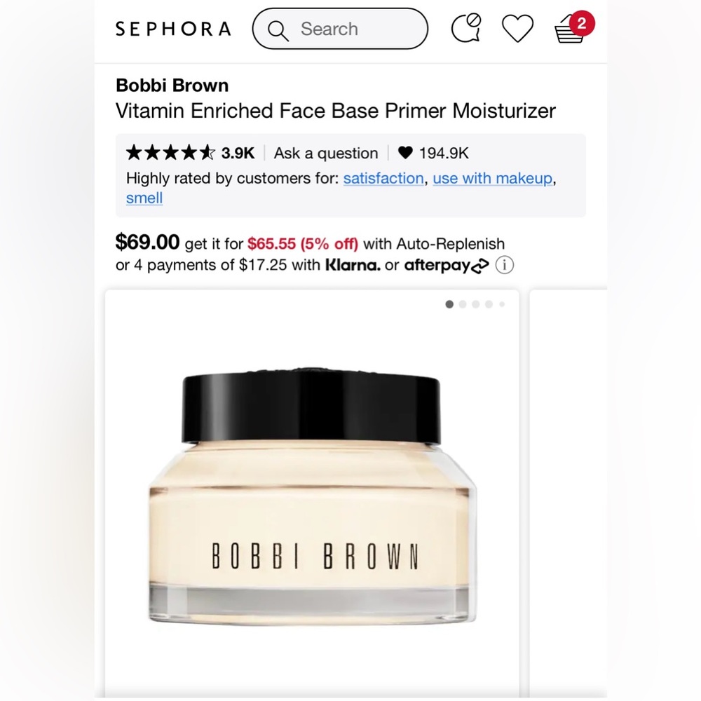 Bobbi Brown Vitamin Enriched Face Base Primer Moisturizer